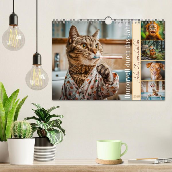 Produktbild: Humorvoll durch das Jahr (Wandkalender 2026 DIN A4 quer), CALVENDO Monatskalender