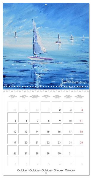 Produktbild: Mer en peinture (Calendrier mural carr&eacute; 2026 30x30 cm) Calendrier double avec une page pour vos prises de notes