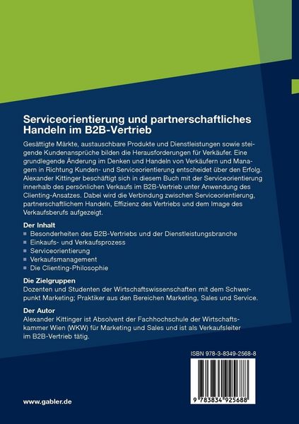 Produktbild: Serviceorientierung und partnerschaftliches Handeln im B2B-Vertrieb