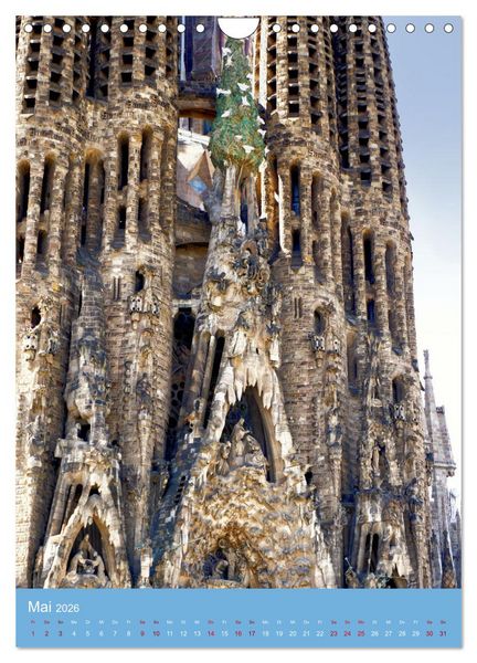 Produktbild: Sagrada Fam&iacute;lia - Gaud&iacute;s unvollendetes Meisterwerk (Wandkalender 2026 DIN A4 hoch), CALVENDO Monatskalender