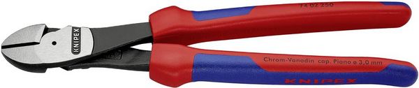 Produktbild: Knipex 74 02 250 Werkstatt Kraft-Seitenschneider mit Facette 250mm
