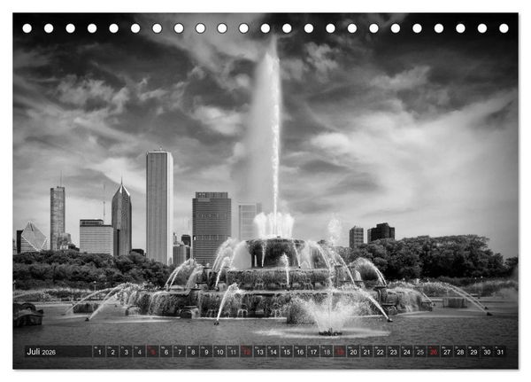 Produktbild: CHICAGO Monochrom (Tischkalender 2026 DIN A5 quer), CALVENDO Monatskalender