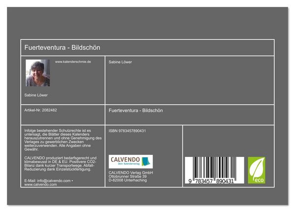 Produktbild: Fuerteventura - Bildsch&ouml;n (Tischkalender 2026 DIN A5 quer), CALVENDO Monatskalender