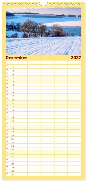 Produktbild: Familienplaner 2027 - Sch&ouml;ner Kraichgau mit 5 Spalten (Wandkalender, 21 x 45 cm) CALVENDO