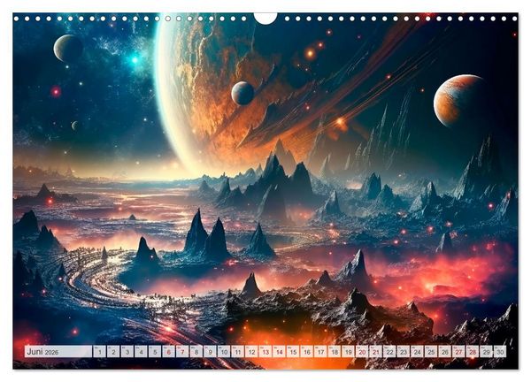 Produktbild: SCIENCE-FICTION Leben auf fernen Planeten (Wandkalender 2026 DIN A3 quer), CALVENDO Monatskalender