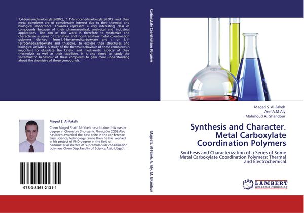 Produktbild: Synthesis and Character. Metal Carboxylate Coordination Polymers