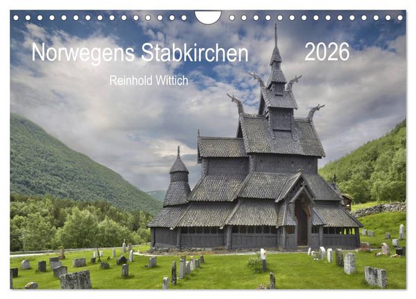 Produktbild: Norwegens Stabkirchen (Wandkalender 2026 DIN A4 quer), CALVENDO Monatskalender