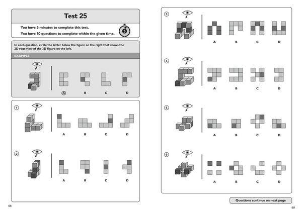 Produktbild: 11+ Spatial Reasoning Quick Practice Tests Age 10-11 (Year 6)