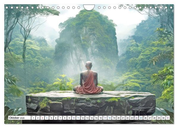 Produktbild: Meditation und weiter Horizont (Wandkalender 2026 DIN A4 quer), CALVENDO Monatskalender