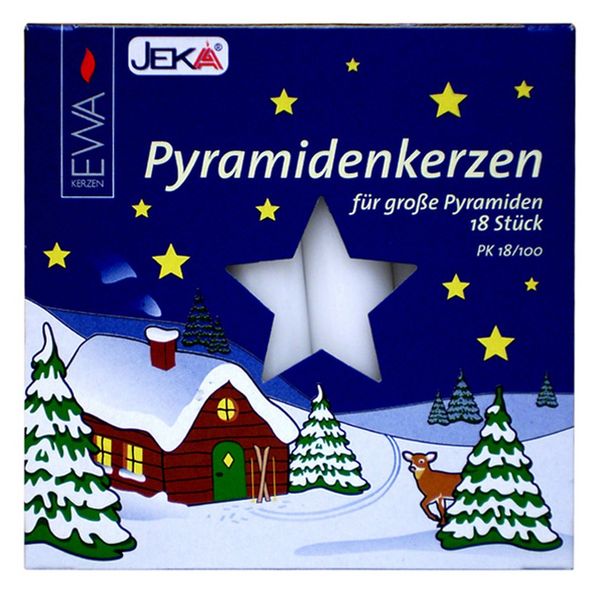 Produktbild: Pyramidenkerze wei&szlig; 18x105mm 18 St&uuml;ck