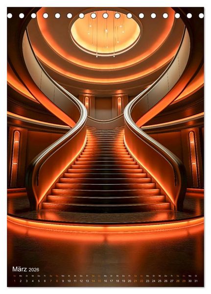 Produktbild: Treppen Architektur (Tischkalender 2026 DIN A5 hoch), CALVENDO Monatskalender