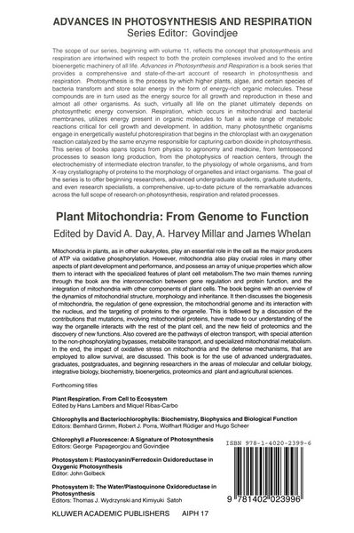 Produktbild: Plant Mitochondria: From Genome to Function