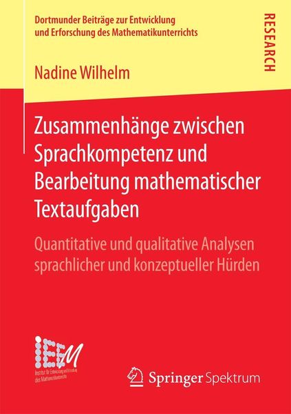 Produktbild: Zusammenh&auml;nge zwischen Sprachkompetenz und Bearbeitung mathematischer Textaufgaben