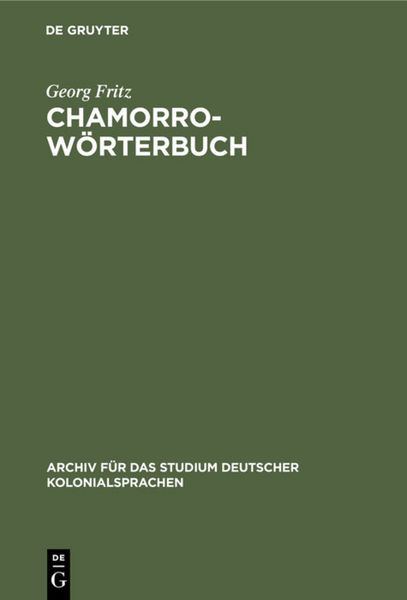 Produktbild: Chamorro-W&ouml;rterbuch