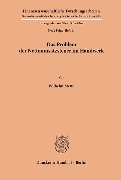 Produktbild: Das Problem der Nettoumsatzsteuer im Handwerk.