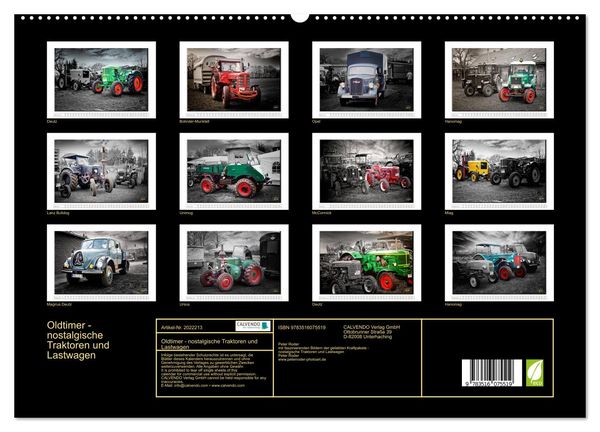 Produktbild: Oldtimer - nostalgische Traktoren und Lastwagen (hochwertiger Premium Wandkalender 2026 DIN A2 quer), Kunstdruck in Hochglanz