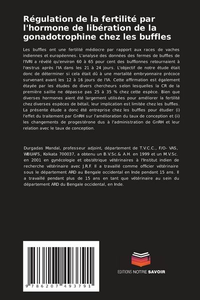 Produktbild: R&eacute;gulation de la fertilit&eacute; par l'hormone de lib&eacute;ration de la gonadotrophine chez les buffles