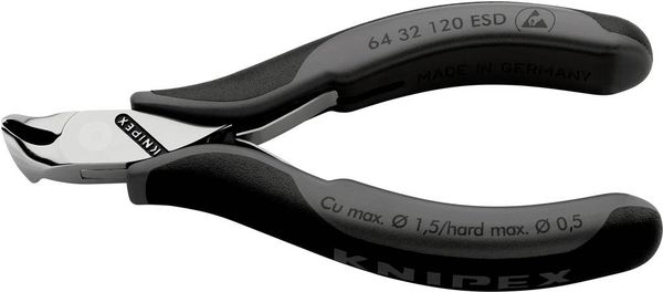 Produktbild: Knipex-Werk Elektronik-Vornschneider 64 32 120 ESD