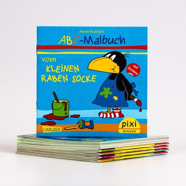 Produktbild: Pixi-8er-Set 193: Der kleine Rabe Socke mit Stickern (8x1 Exemplar)