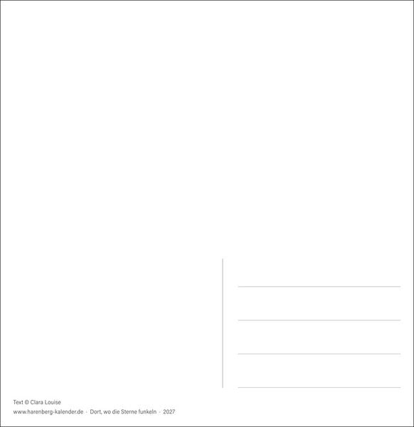 Produktbild: Clara Louise: Dort, wo die Sterne funkeln Premium-Postkartenkalender 2027 - 53 Postkarten mit poetischen Gedanken