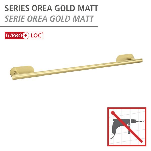 Produktbild: Turbo-Loc&reg; Badetuchstange Uno Mod. Orea Gold, 60 cm, Befestigen ohne bohren