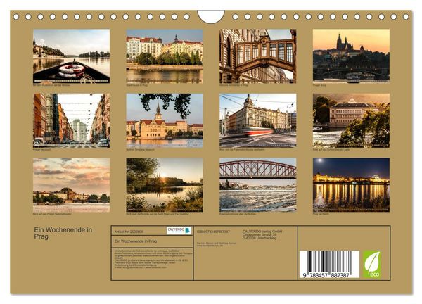 Produktbild: Ein Wochenende in Prag (Wandkalender 2026 DIN A4 quer), CALVENDO Monatskalender