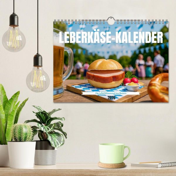 Produktbild: Leberk&auml;se-Kalender - Die Leberk&auml;ssemmel aus Bayern (Wandkalender 2026 DIN A4 quer), CALVENDO Monatskalender
