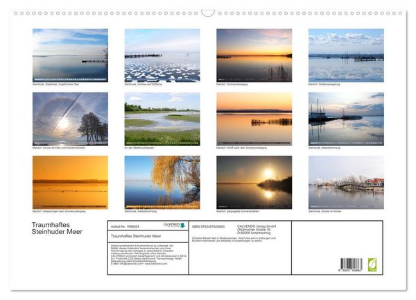 Produktbild: Traumhaftes Steinhuder Meer (Wandkalender 2026 DIN A2 quer), CALVENDO Monatskalender