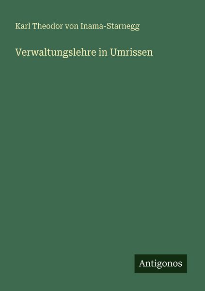 Produktbild: Verwaltungslehre in Umrissen