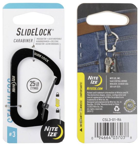 Produktbild: NITE Ize NI-CSL3-01-R6 Karabiner 68.5mm x 30mm 1St.