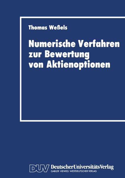 Produktbild: Numerische Verfahren zur Bewertung von Aktienoptionen