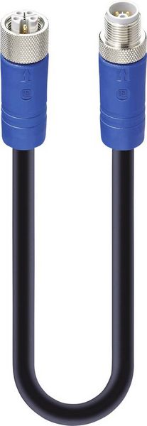 Produktbild: Lumberg Automation 934853184 Sensor-/Aktor-Steckverbinder, konfektioniert M12 Stecker, Buchse 2.00 m Polzahl Sensoren: 5 1 St.