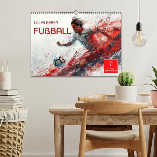 Produktbild: Fu&szlig;ball - alles geben (Wandkalender 2026 DIN A3 quer), CALVENDO Monatskalender