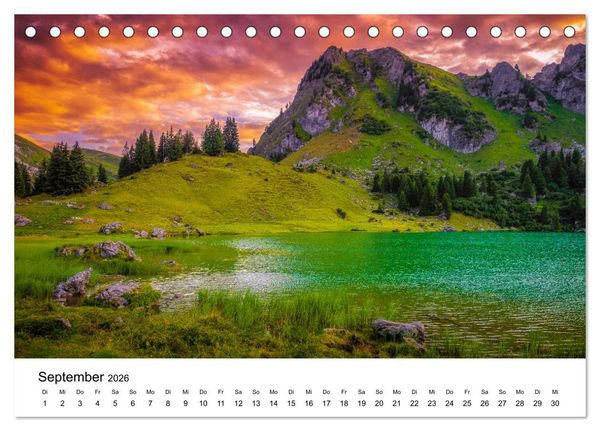 Produktbild: Wunderwelt Schweiz (Tischkalender 2026 DIN A5 quer), CALVENDO Monatskalender