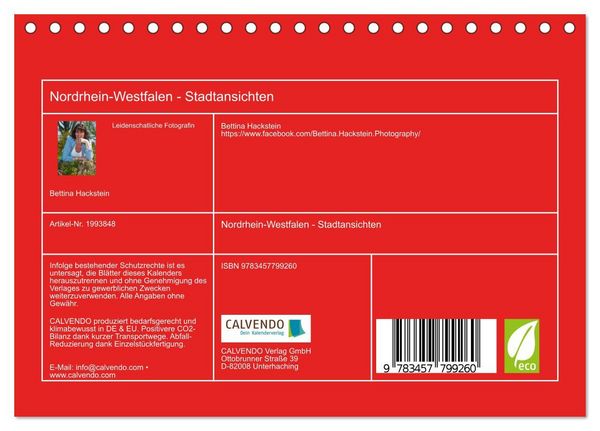 Produktbild: Nordrhein-Westfalen - Stadtansichten (Tischkalender 2026 DIN A5 quer), CALVENDO Monatskalender