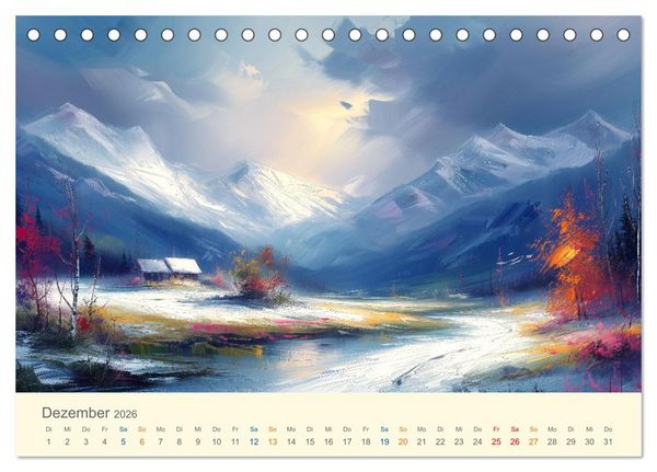 Produktbild: Impressionistische Naturlandschaften (Tischkalender 2026 DIN A5 quer), CALVENDO Monatskalender