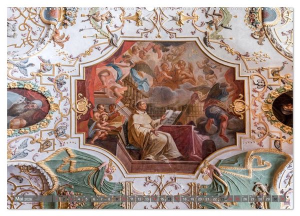 Produktbild: Kloster Waldsassen Stiftsbibliothek (hochwertiger Premium Wandkalender 2026 DIN A2 quer), Kunstdruck in Hochglanz