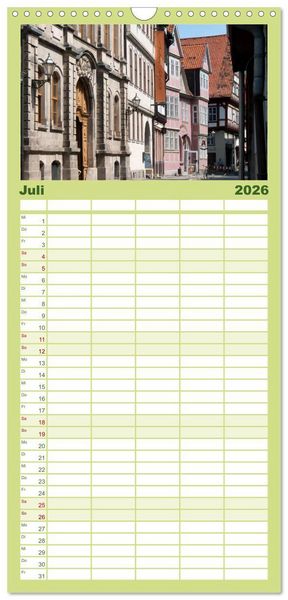 Produktbild: Familienplaner 2026 - Malerisches Quedlinburg mit 5 Spalten (Wandkalender, 21 x 45 cm) CALVENDO