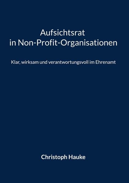 Produktbild: Aufsichtsrat in Non-Profit-Organisationen