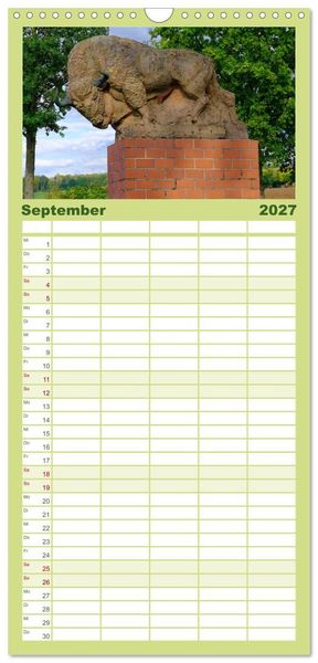 Produktbild: Familienplaner 2027 - Hofgeismar - Dornr&ouml;schenstadt und Fachwerkh&auml;user mit 5 Spalten (Wandkalender, 21 x 45 cm) CALVENDO