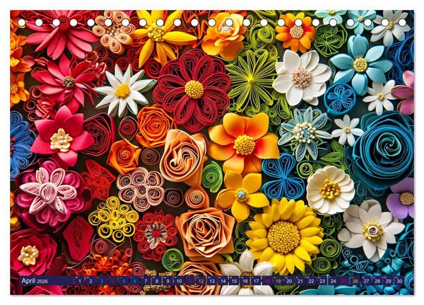 Produktbild: Patchwork - Farben und Formen (Tischkalender 2026 DIN A5 quer), CALVENDO Monatskalender
