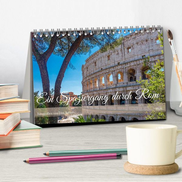 Produktbild: Ein Spaziergang durch Rom (Tischkalender 2026 DIN A5 quer), CALVENDO Monatskalender