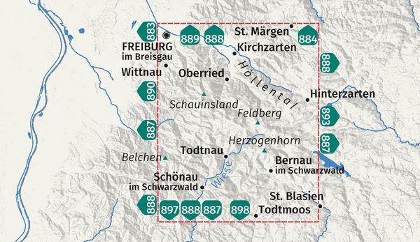 Produktbild: KOMPASS Wanderkarte 891 Feldberg, Todtnau, Kirchzarten, Hinterzarten 1:25.000