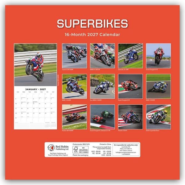 Produktbild: Superbikes &ndash; Motorr&auml;der 2027 &ndash; 16-Monatskalender