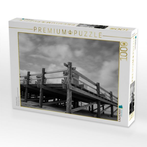 Produktbild: CALVENDO Puzzle Strandkorb-Podest | 1000 Teile Lege-Gr&ouml;&szlig;e 64x48cm Foto-Puzzle f&uuml;r gl&uuml;ckliche Stunden