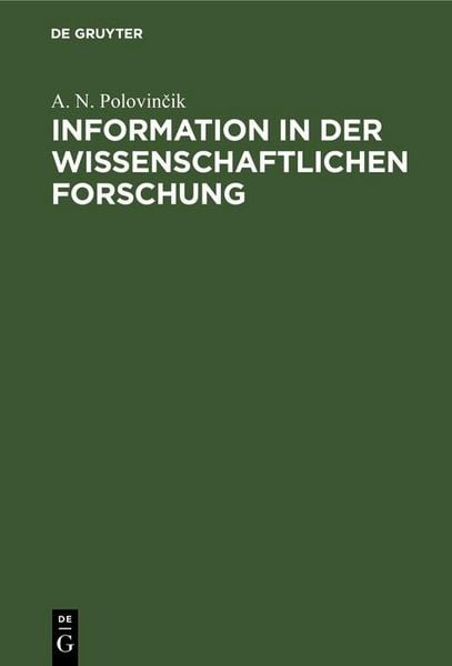 Produktbild: Information in der wissenschaftlichen Forschung