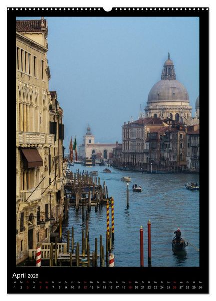 Produktbild: Venedig &ndash; La Romantica (hochwertiger Premium Wandkalender 2026 DIN A2 hoch), Kunstdruck in Hochglanz