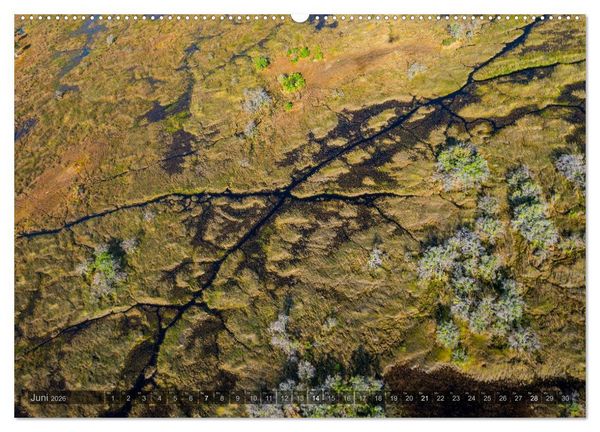 Produktbild: Okavango - Das Delta von oben (Wandkalender 2026 DIN A2 quer), CALVENDO Monatskalender
