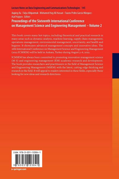 Produktbild: Proceedings of the Sixteenth International Conference on Management Science and Engineering Management &ndash; Volume 2