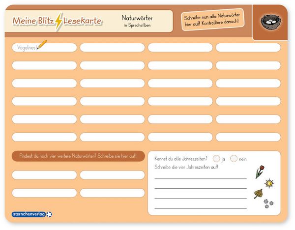 Produktbild: Meine Blitzlesekarten Set 3 zur Lesef&ouml;rderung (3 Lerntafeln mit Stift)